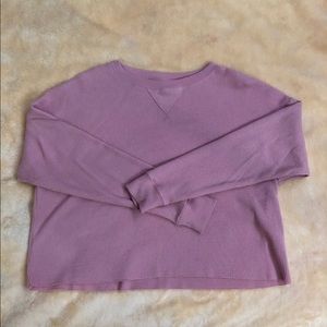 blush pink Abercrombie and Fitch cropped sweater